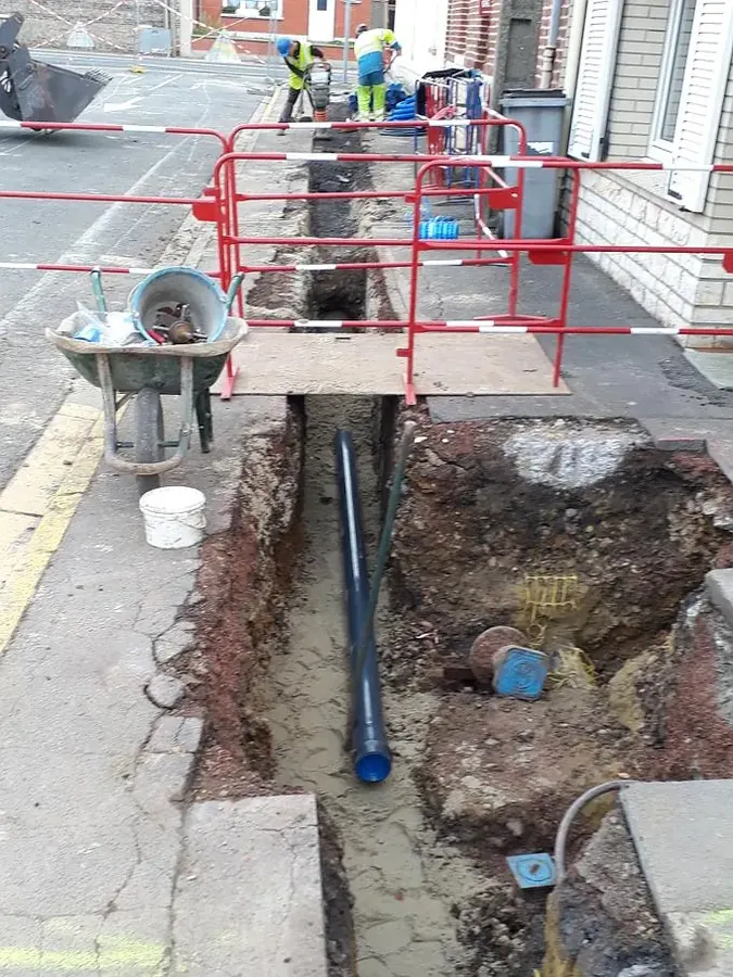 Renouvellement d'un branchement d'eau potable en tranchée